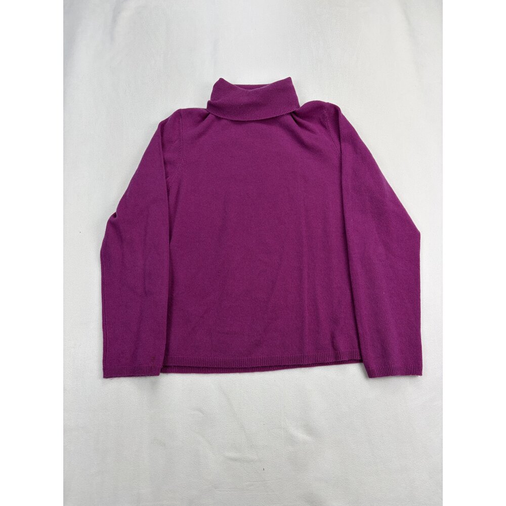 Charter Club 100% Cashmere Magenta Turtleneck Sweater - Picture 2 of 7